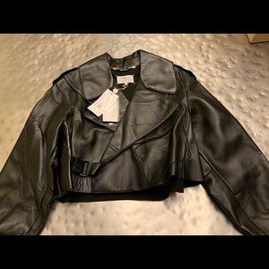 Maison Margiela Black Leather Coat size small